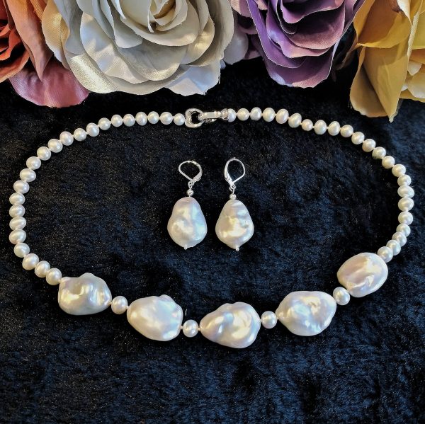 Freshwater Baroque Pearl Necklace Set (2 Items) - Image 2