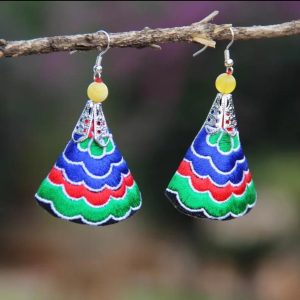 Embroidered Earrings