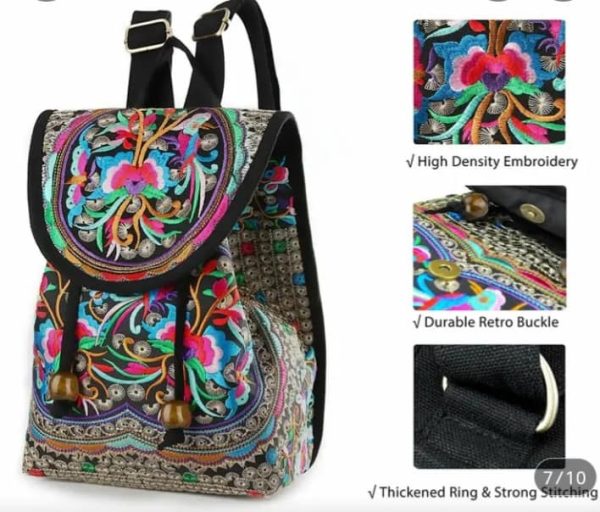 Embroidered Backpack