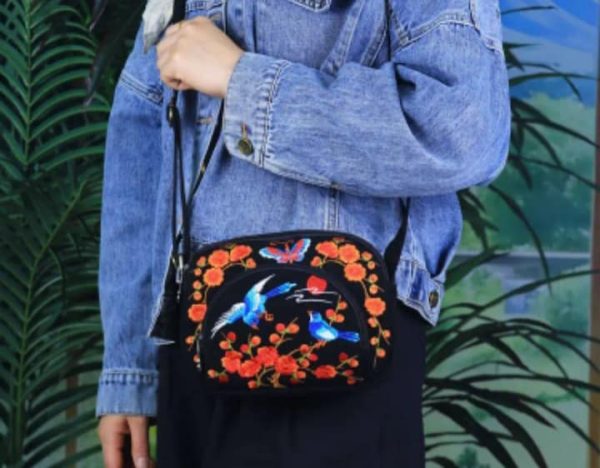 Embroidered Crossbody Bag - Image 7