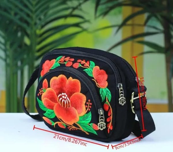 Embroidered Crossbody Bag - Image 5